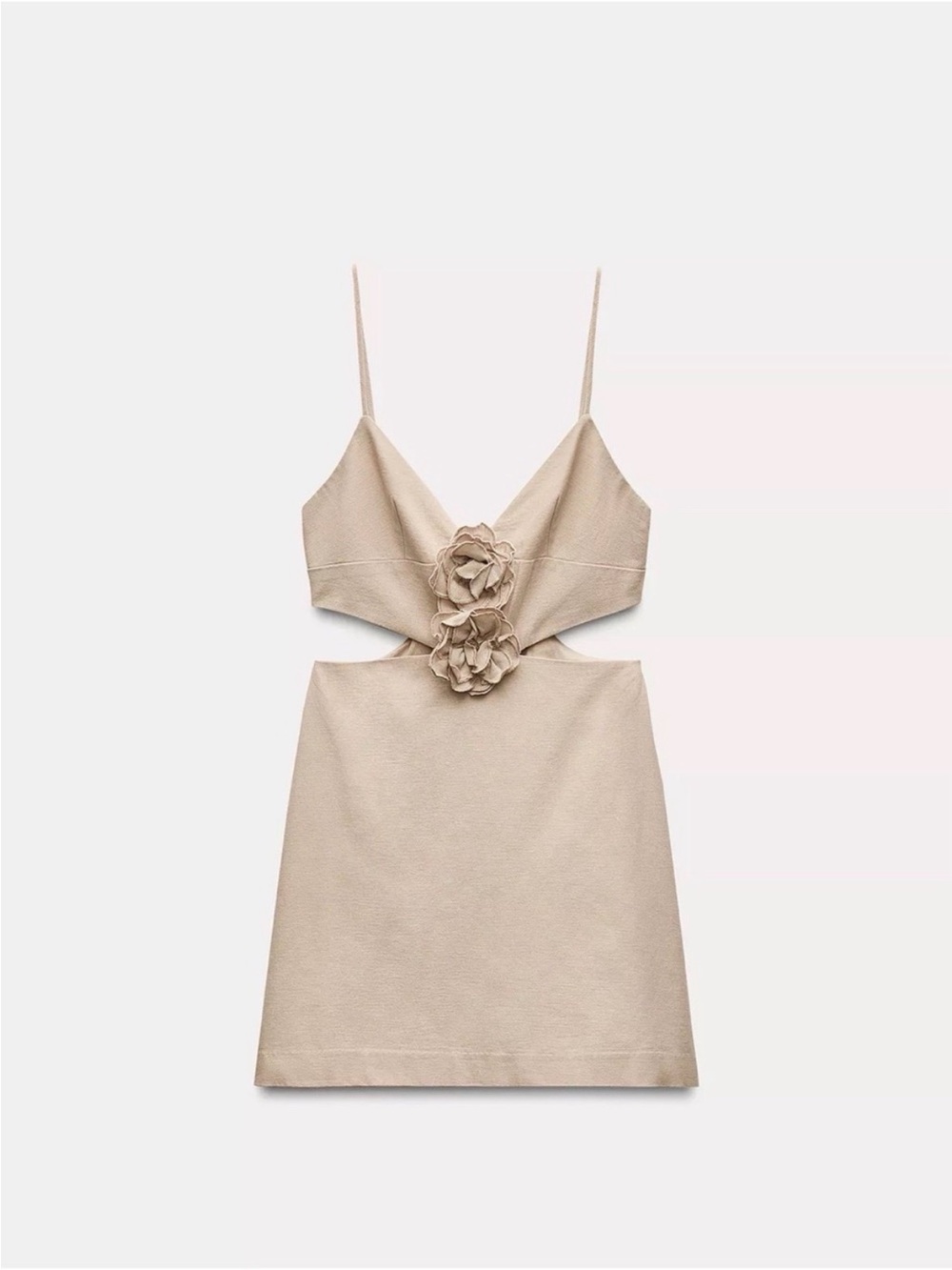 Zara rose cut out mini dress